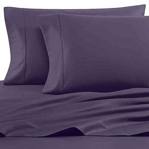 brand new 3-piece PURPLE Heartland 400 TC 100% Cotton Sateen TWIN Sheet Set